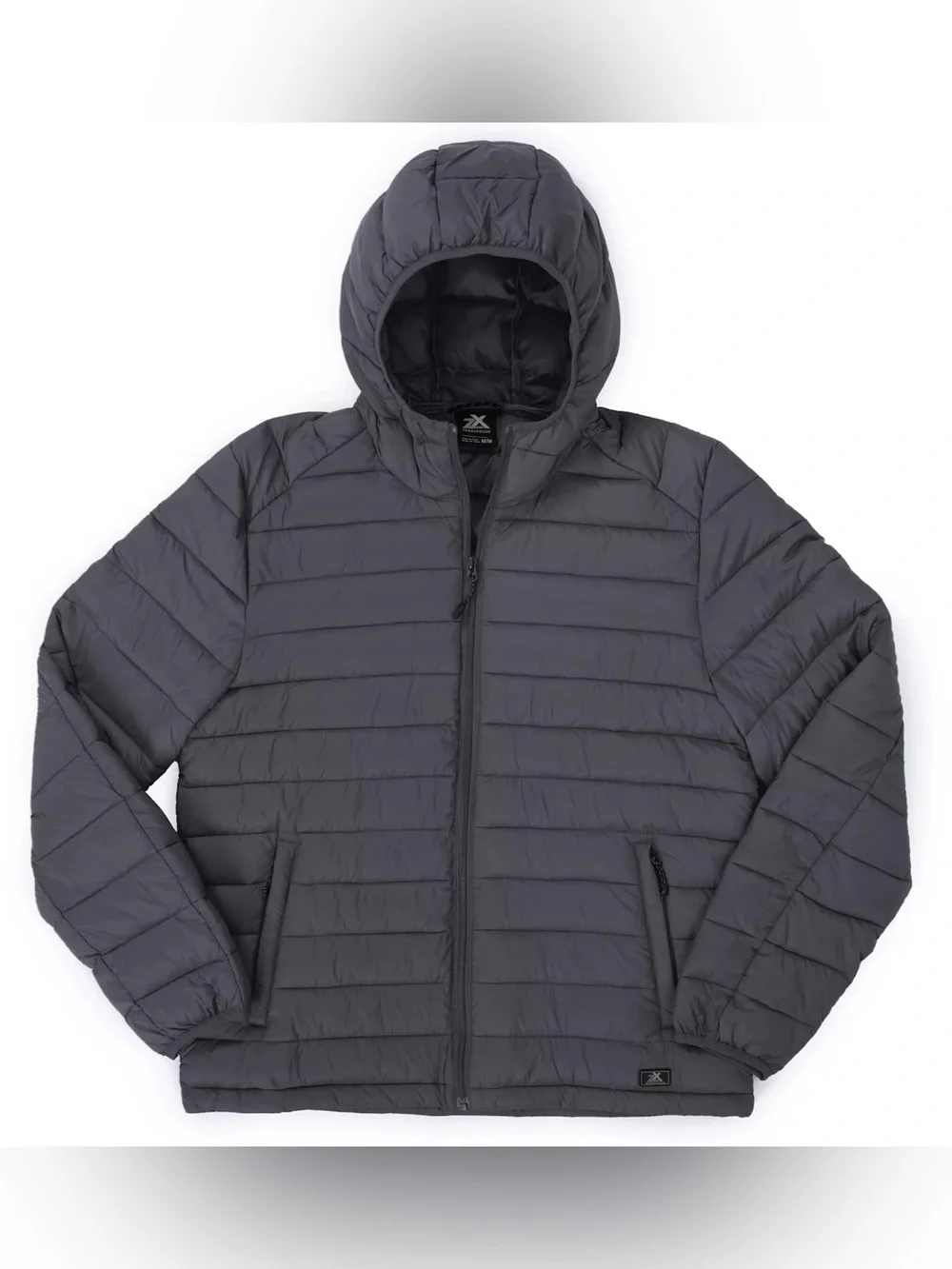 ZeroXposur Men's Hooded Puffer Jacket in Charcoal Gray